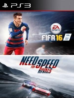 2 JUEGOS EN 1 FIFA 16 + NEEd FOR SPEED RIVALS PS3